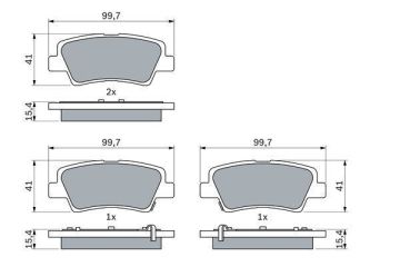 Hyundai i30 Arka Fren Balatası 1.6 T-GDI 186 Beygir 2012-2016 BOSCH