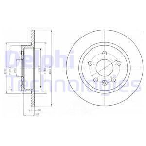 Opel Astra J Arka Fren Diski 1.4 Turbo 268 mm Çap 2010-2015 DELPHI