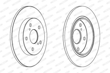 Toyota Auris Arka Fren Diski 1.4 Dizel D4D 270 mm Çap 2007-2012 FERODO