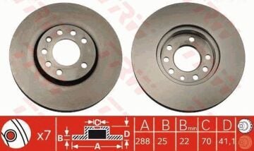 Opel Vectra B Ön Fren Diski 2.0 DTI 16V 100 Beygir 1999-2002 TRW