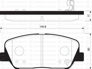 Hyundai i30 Ön Fren Balatası 1.6 CRDi 128 Beygir 300 mm Disk İçin 2012-2016 SANGSIN HI-Q