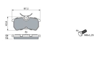 Ford Focus 1 Arka Disk Fren Balatası 1999-2004 BOSCH