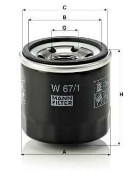 Nissan Qashqai J12 Yağ Filtresi 1.5 e-Power 190 Beygir 2021 Sonrası MANN