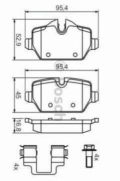 BMW 3 Serisi E90 320i Arka Fren Balatası 150 Beygir 2005-2007 BOSCH