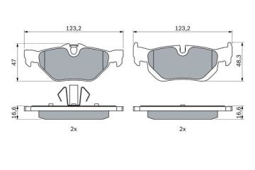 BMW 3 Serisi E90 320i Arka Fren Balatası 170 Beygir 2008-2012 BOSCH