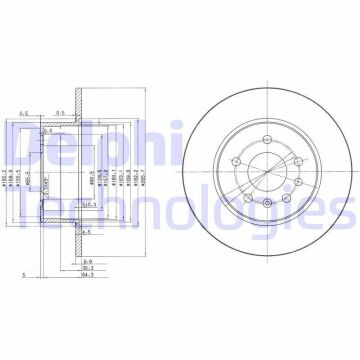 Opel Vectra B Arka Fren Diski 2.5i V6 170 Beygir 1999-2002 DELPHI