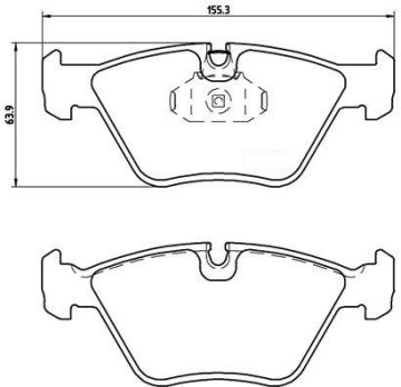 BMW 3 Serisi E46 330i/d Ön Fren Balatası 1999-2005 BREMBO
