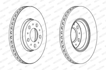 Volvo S80 Ön Fren Diski 2.4 D5 286 mm Çap 1998-2006 FERODO