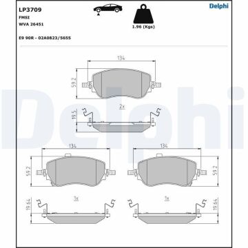Fiat Egea Cross Hatchback/Cross Station Ön Fren Balatası 1.0 Benzinli 100 Beygir 2020-2026 DELPHI