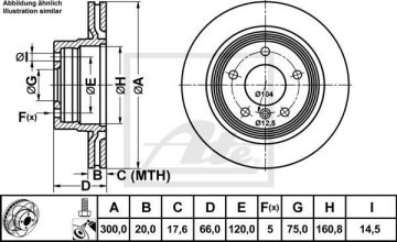 BMW 3 Serisi E92 Coupe 325i Performanslı Fren Diski Arka 300 mm 2007-2012 ATE POWER DISC
