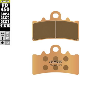 KTM 125 DUKE Ön Fren Balatası 2017-2023 GALFER SİNTER METAL