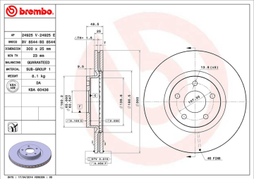 Ford Focus C-Max Ön Fren Diski 16'' Sistem 300 mm 2007-2011 BREMBO