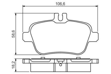 Mercedes B Serisi W246 Kasa B180 Arka Fren Balatası Standart Paket 2012-2018 BOSCH