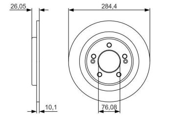 Hyundai i30 Arka Fren Diski 1.6 CRDi 136 Beygir Elektrikli El Freni İçin 284 mm Çap 2012-2016 BOSCH