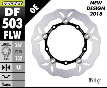 Yamaha T-Max 560 Ön Fren Diski 267 mm 2020 Sonrası GALFER DALGALI HAREKETLİ DİSK ÇELİK GÖVDE