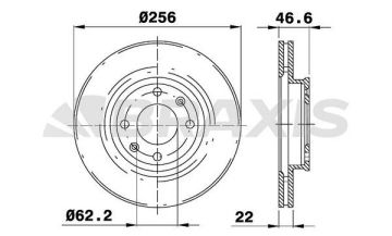 Hyundai i20 Ön Fren Diski 1.4 Benzinli 256 mm Çap 2009-2014 BRAXIS