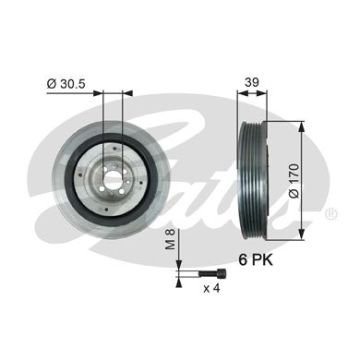 Lancia Delta Krank Kasnağı 1.6 Multijet 120 Beygir 2009-2015 GATES