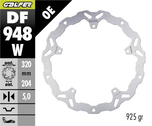 KTM 125 DUKE Ön Fren Diski 320 mm 2024 Sonrası GALFER DALGALI HAREKETLİ ALUMİNYUM DİSK