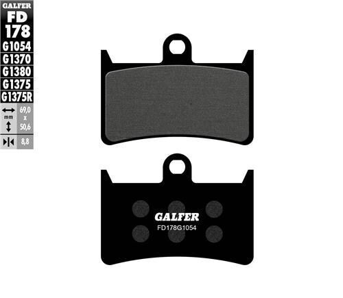 Yamaha T-Max 530 Ön Fren Balatası 2012-2014 GALFER YARI METAL