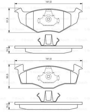 Volkswagen Polo Classic Ön Fren Balatası 1.4 / 1.6 / 1.9 SDI 1996-2002 BOSCH