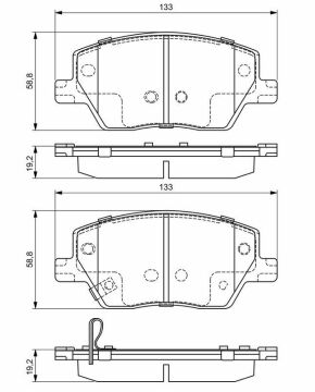 Fiat Egea Sedan/Hatchback/Station Ön Fren Balatası 1.4 T-Jet Benzinli 120 Beygir 2015-2020 BOSCH