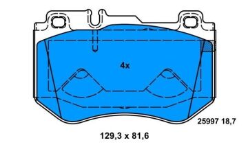 Mercedes C Serisi W205 Kasa C220 Ön Fren Balatası AMG Spor Paket İçin 2014-2021 ATE ORIGINAL