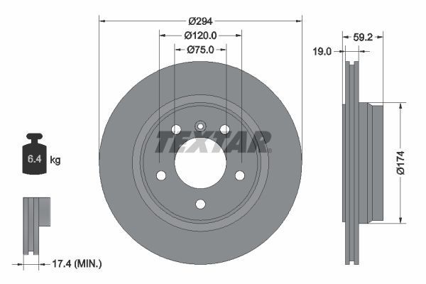 BMW 3 Serisi E46 Kasa Arka Fren Diski 325i 294 mm Çap TEXTAR