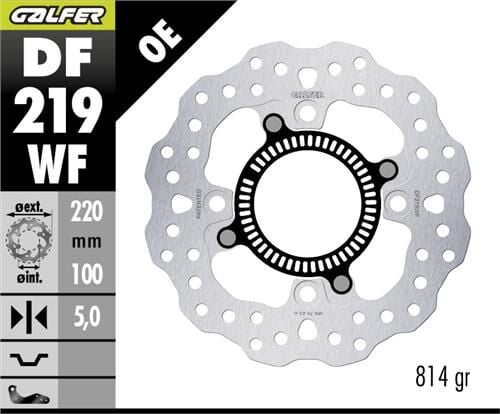 Kawasaki Ninja ZX-4RR Arka Fren Diski 220 mm Sensörlü 2023 Sonrası GALFER YUVARLAK SABİT DİSK