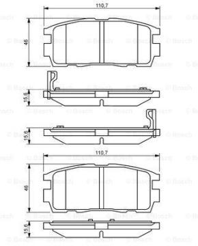 Chevrolet Captiva Arka Fren Balatası 2007-2013 BOSCH