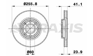 Opel Astra G Ön Fren Diski 1.4 / 1.6 / 1.7 DTI 256 mm Çap 1998-2004 BRAXIS