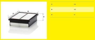 Hyundai i30 Hava Filtresi 1.4 MPI 100 Beygir 2017 Sonrası MANN