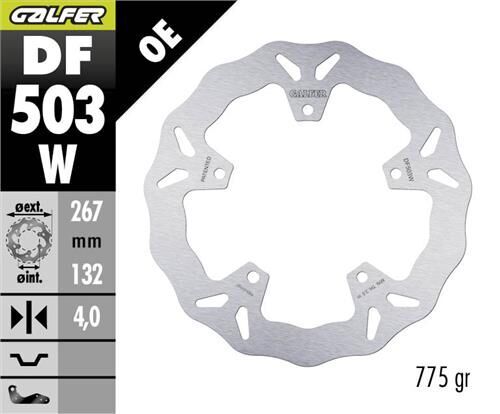 Yamaha T-Max 530 Ön Fren Diski 267 mm 2012-2014 GALFER DALGALI SABİT DİSK