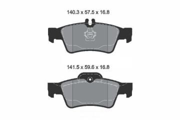 Mercedes E Serisi W212 Kasa E250 CDI Arka Fren Balatası Standart Paket İçin 2009-2015 TEXTAR