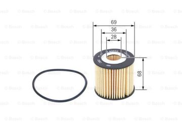 Toyota Corolla E15 Yağ Filtresi 1.4 Dizel D4D 2009-2012 BOSCH