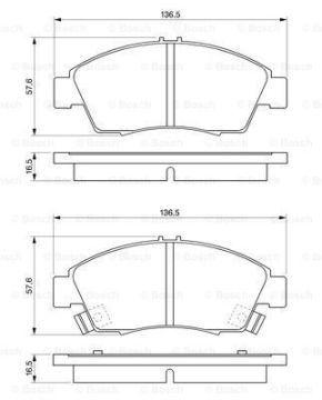 Honda Civic 7 Ön Fren Balatası 1.6 Düz Tip 2002-2005 BOSCH