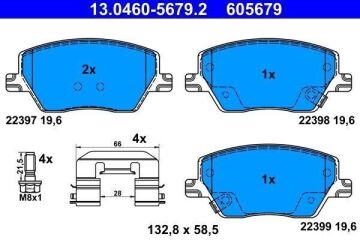 Fiat Egea Sedan/Hatchback/Station Ön Fren Balatası 1.5 T4 Hybrid Benzinli 130 Beygir 2022-2026 ATE ORIGINAL