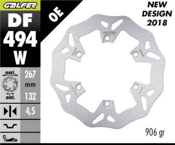 Yamaha T-Max 500 Arka Fren Diski 267 mm 2008-2011 GALFER DALGALI SABİT DİSK