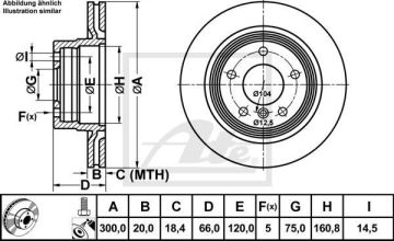BMW 1 Serisi E87 120d Arka Fren Diski 163 Beygir 5 Kapı 300 mm Çap 2005-2011 ATE ORIGINAL