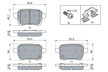 Opel Corsa E Arka Disk Fren Balatası 2015-2019 BOSCH