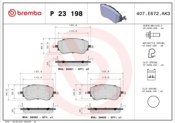 Fiat Egea Cross Hatchback/Cross Station Ön Fren Balatası 1.6 Multijet 130 Beygir 2020-2026 BREMBO