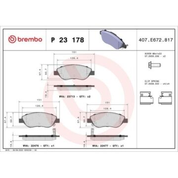 Fiat Egea Sedan/Hatchback/Station Ön Fren Balatası 1.6 Multijet 130 Beygir 2020-2026 BREMBO