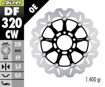 GSX-R 1300 HAYABUSA GEN1 Ön Fren Diski 320 mm 1999-2007 GALFER DALGALI HAREKETLİ ALÜMİNYUM DİSK