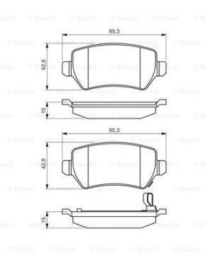 Opel Astra H Arka Disk Fren Balatası 1.3 CDTI 90 Beygir 2005-2010 BOSCH