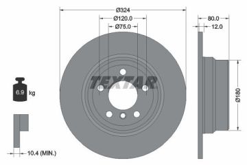 BMW E53 X5 3.0i Arka Fren Diski 324 mm Çap 2000-2007 TEXTAR
