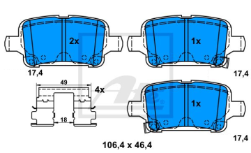 Opel Astra K Arka Fren Balatası 1.4 100 Beygir 2016-2022 ATE ORIGINAL