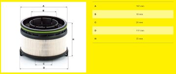 Mercedes C Serisi W205 Kasa C200 D Mazot Filtresi 1.6 160 Beygir 2014-2021 MANN