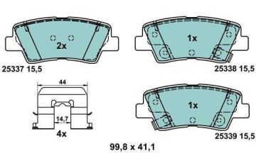 Kia Ceed Performanslı Seramik Arka Fren Balatası 1.6 CRDi 128 Beygir Elektrikli El Freni İçin 2013-2018 ATE SERAMİK