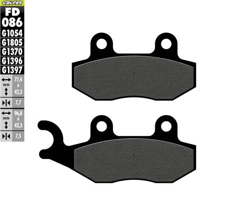 Triumph Street Scrambler 900 Arka Fren Balatası 2019 Sonrası GALFER YARI METAL