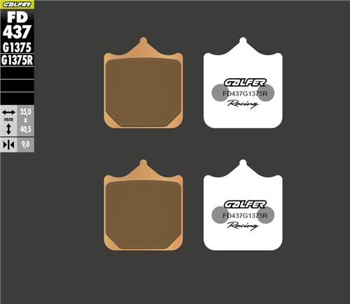 Triumph Speed Twin 900 Ön Fren Balatası 2022 Sonrası GALFER SİNTER METAL SERAMİK SPORT / RACING