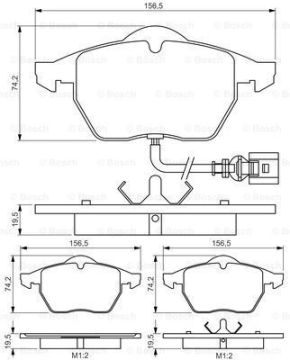 Volkswagen Bora Ön Fren Balatası 1.9 TDI 130 Beygir 1999-2006 BOSCH
